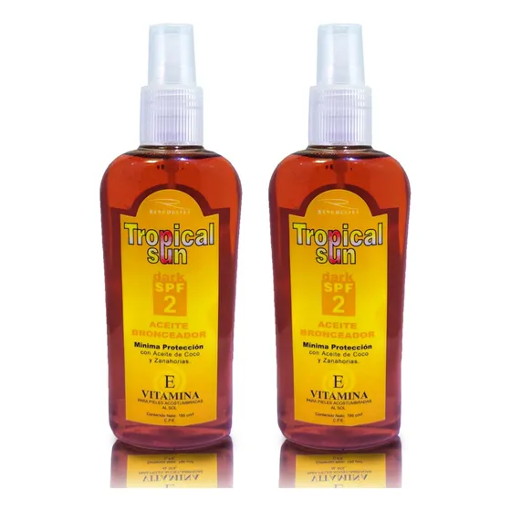 Bronceador Con Aceite De Coco Y Zanahoria Combo X 2
