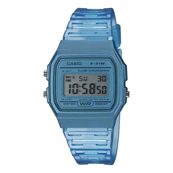 Reloj Casio Unisex F91ws-2df color Azul | Cuotas sin interés