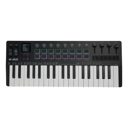 Controlador Midi M-vave Smk-37 Pro Com Almofada De Bateria