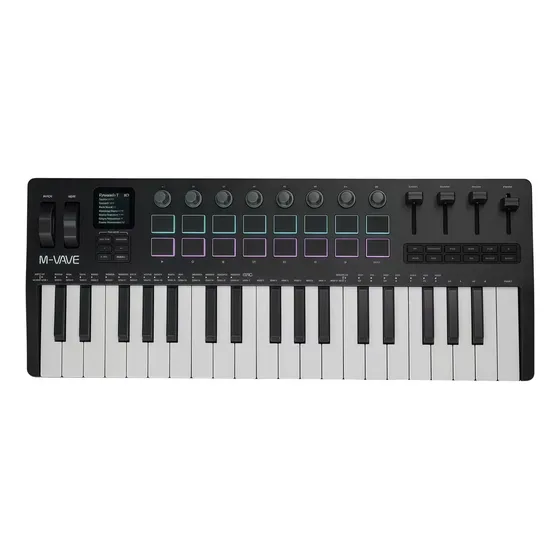 Controlador Midi M-vave Smk-37 Pro Com Almofada De Bateria