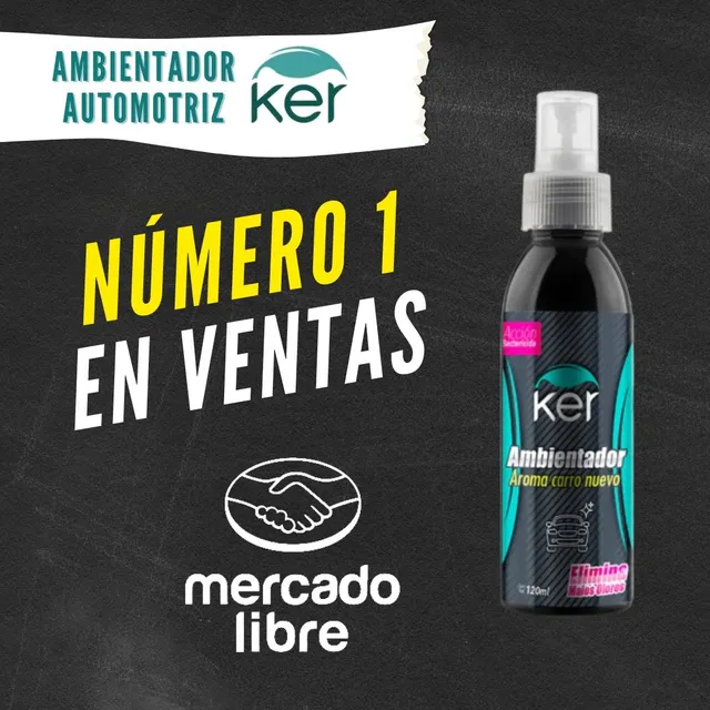 Ambientador Ker Automotriz Olor A Carro Nuevo Bactericida