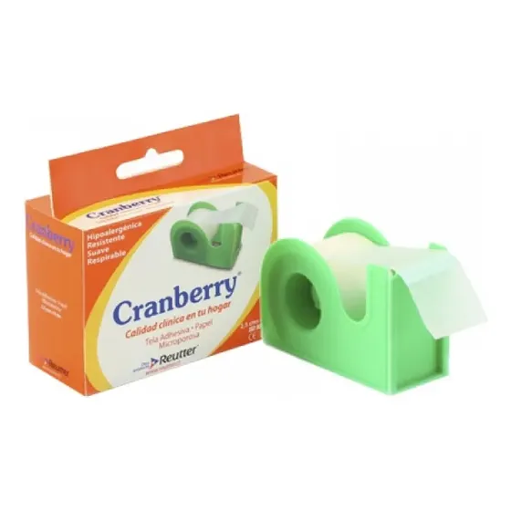 Cranberry Tela Adhesiva Papel Microporosa Blanca 2.5 X 9 Mt Color Blanco