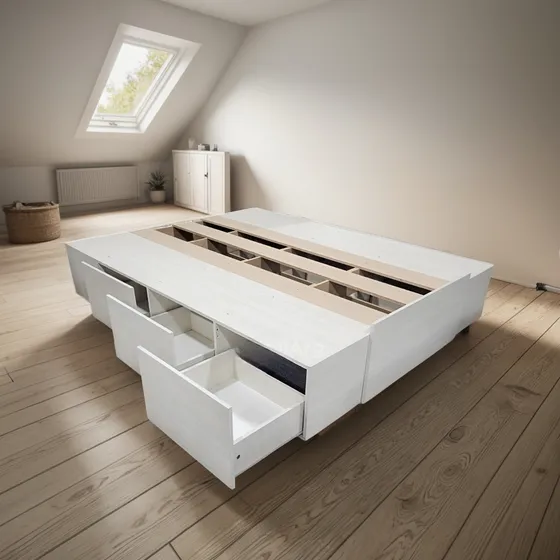 Cama Box Sommier 2 Plazas Xl Extensible Queen King Size Color Venecia