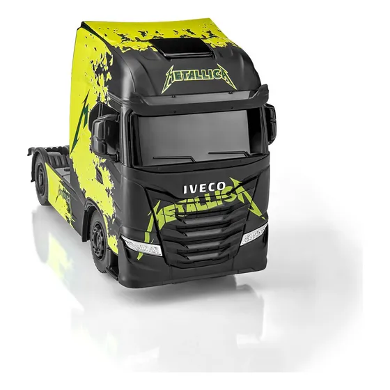 Caminhão Miniatura Iveco S-way Replica Da Banda Metallica Cor Preto