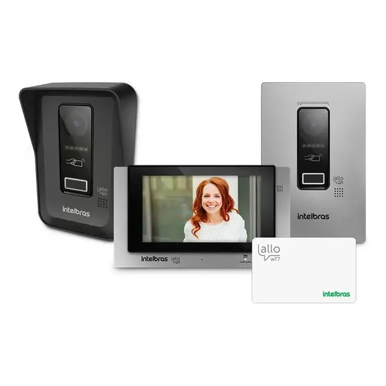 Interfone Video Porteiro Wifi Intelbras Allo Wt7 Com Tag Adc