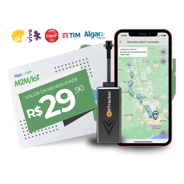 Rastreador Veicular 4g Gps Chip E Aplicativo Em Tempo Real!
