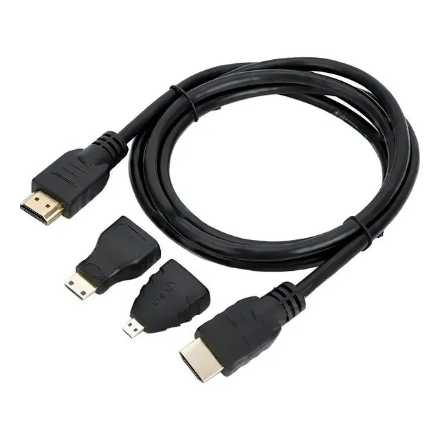 Cable Hdmi Kit 3 En 1 - Hdmi-hdmi - Mini-hdmi Micro-hdmi