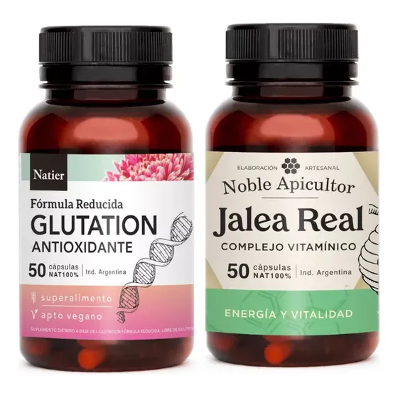 Pack Capsulas Jalea Real X50 Y Glutation X50