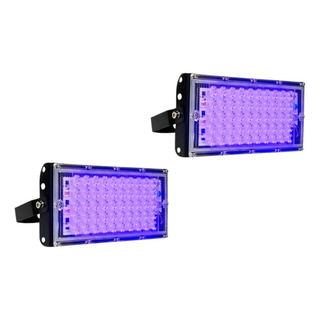 2pz Luces Uv Dj Fiestas Barra 50w Led Luz Reflector Negra 2pz Luces Uv Dj Fiestas Barra 50w Led Luz Reflector Negra