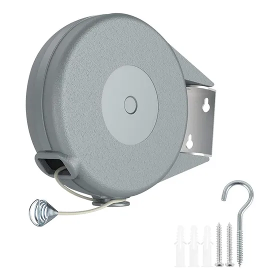 Tender Ropa Tendedero Pared Extensible Retractil 12 Metros Color Gris