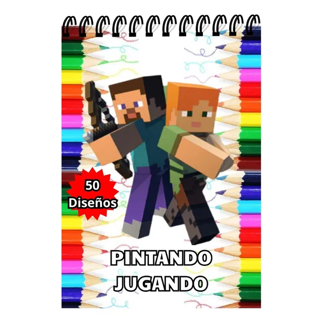 Kit 50 Diseños Para Pintar Minecraft 2 Por Hoja