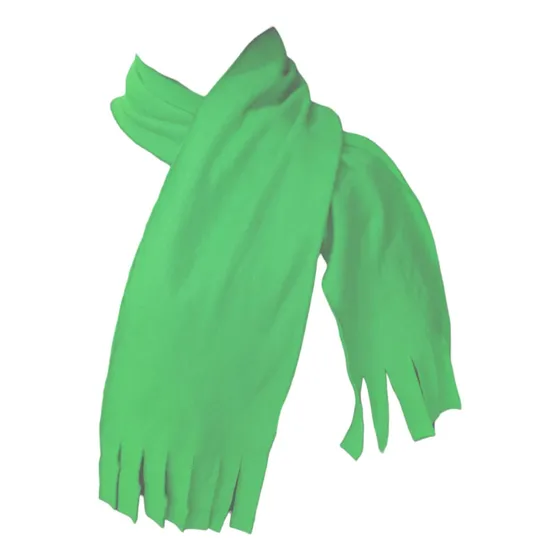 Bufandas Navideñas Verdes Mayoreo Navidad Santa Combo X 10 Verde Liso Unitalla