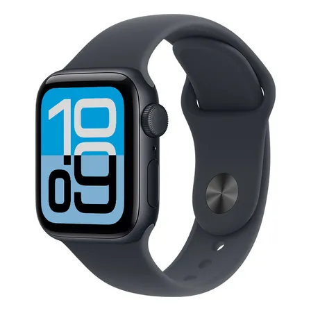 Apple Watch SE 3 GPS • Caja de aluminio color medianoche de 40 mm • Correa deportiva color medianoche - S/M - Distribuidor Autorizado