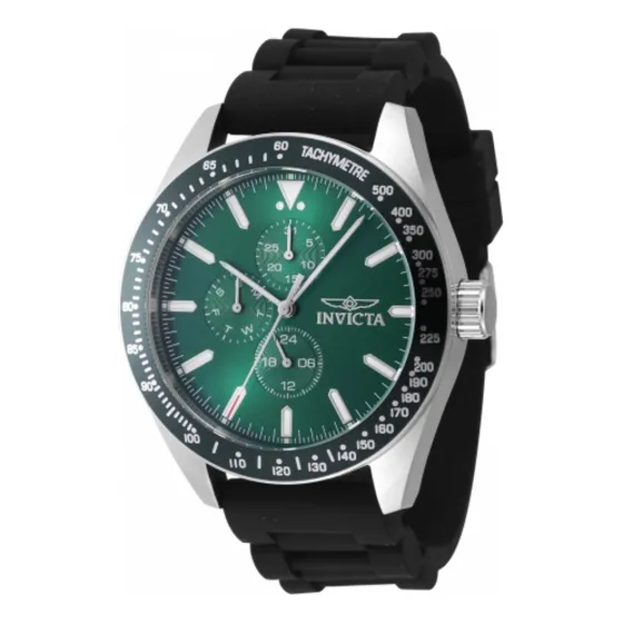 Reloj Invicta Aviator Hombre Acero Inoxidable Silicona 100m