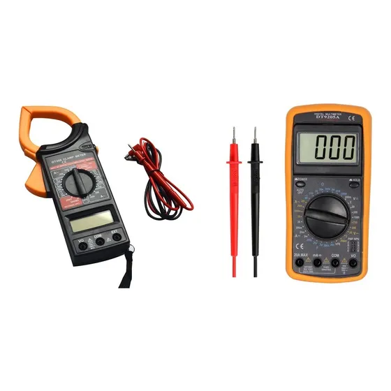 Kit 3 Em 1 Amperimetro + Multímetro 9205a C/ Capacímetro