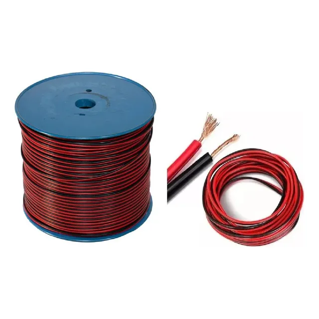 Cable Duplex Rojo-negro Calibre 2x18 Para Audio Por 10 Metro