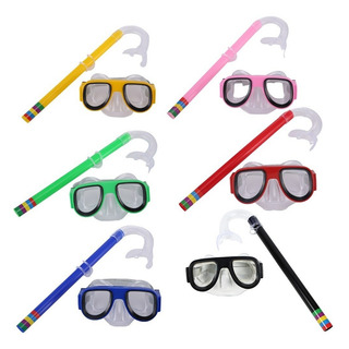 Kit Mergulho Óculos Mergulho Subaquático + Snorkel Infantil Kit Mergulho Óculos Mergulho Subaquático + Snorkel Infantil