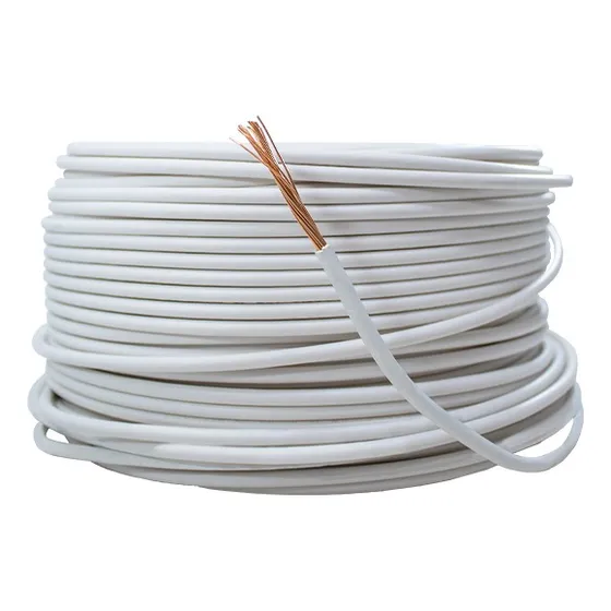 Cable Electrico Cca Calibre 8 Blanco 50 Metros