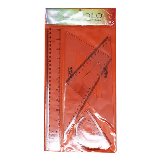 Juego Geométrico Regla 30cm 4pzs #3 046