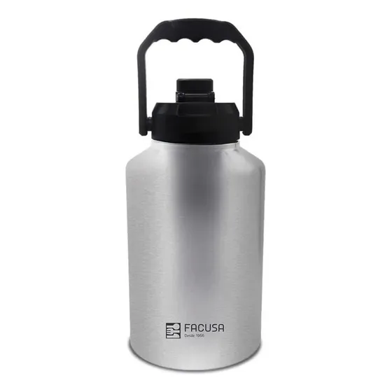 Tomatodo Facusa De 3,40 Ml Resistente 2 Capas De Acero Color Plateado