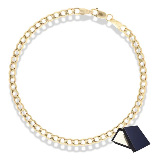 Pulsera Pulso Esclava Oro 10k Barbada 3.5mm 18cm Italy Pulsera Oro Puro 10 Kilates Diámetro 6 Cm Largo 18 Cm Mujer Dama Regalo Oro Puro 10k Mujer Dama Hombre Brazalete Oro Italy Italiano Joyería Fina