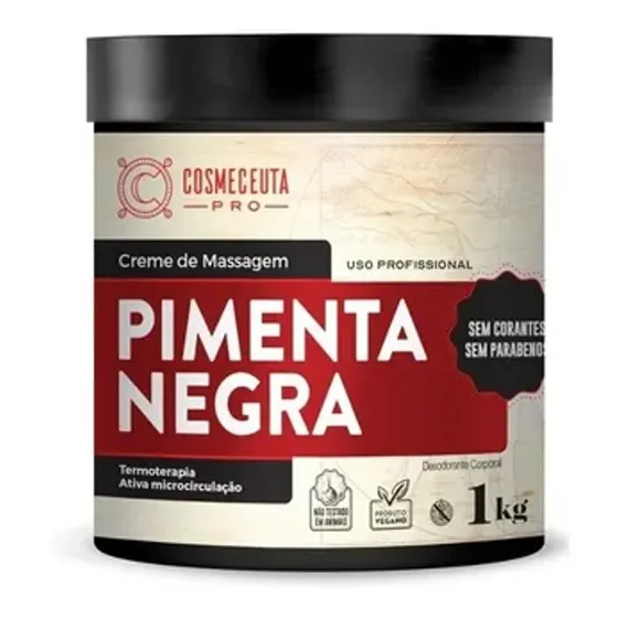 Creme Pimenta Preta Redução De Gordura Localizada Cosmeceuta