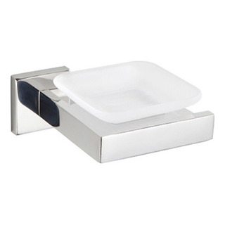 Saboneteira De Vidro Com Aço Inox De Parede Fine Metais Saboneteira De Vidro Com Aço Inox De Parede Fine Metais