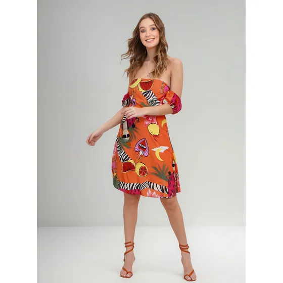 Vestido Curto Com Bolso Mercatto