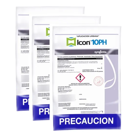 Insecticida Piretroide Polvo Icon Ph 3 Pzs Control De Plagas
