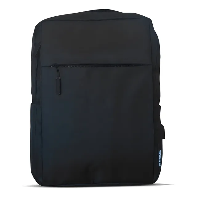 Mochila Usb Notebook Soul Compatible Con Hp Lenovo 15,6 Color Negro Diseño De La Tela Liso