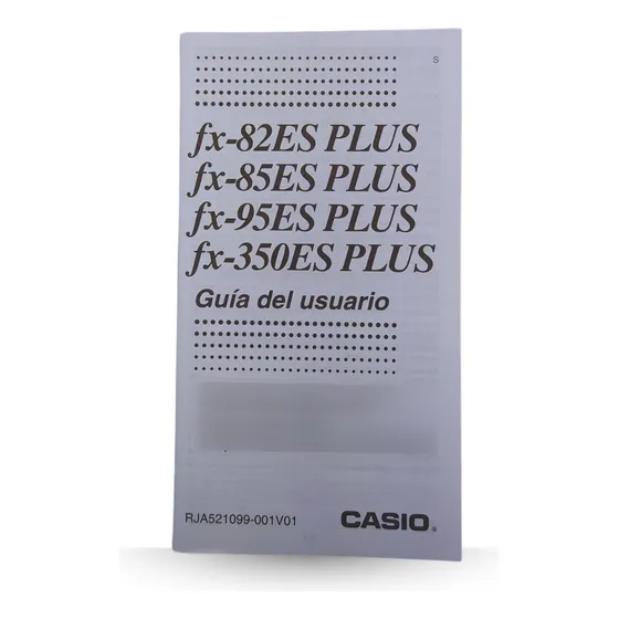 Manual Calculadora Casio Fx-82es Plus Español