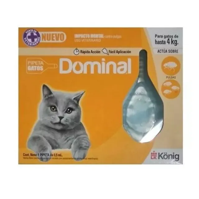 Pipeta Antipulgas Dominal Gato Hasta 4kg