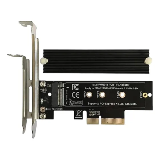 Adaptador Nvme M.2 Ssd A Pcie X16/x8/x4 Tarjeta Con Disipado