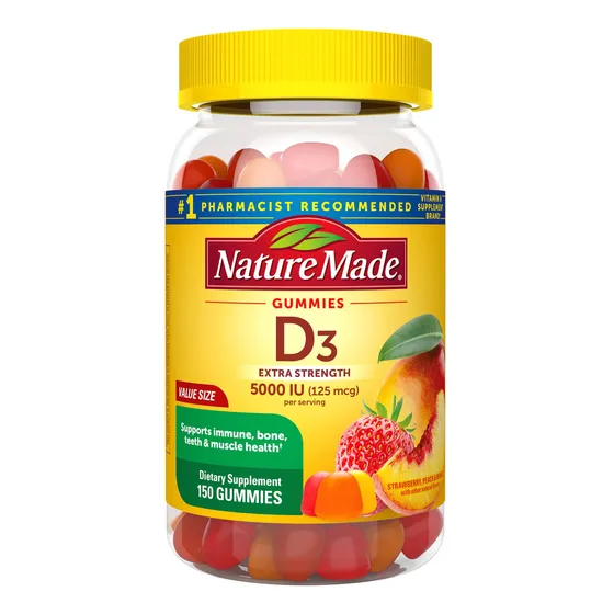 Suplemento Nature Made De Vitamina D3 5000 Ui, 150 Gomitas
