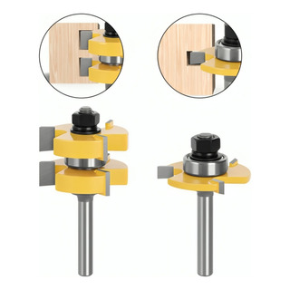 Fresa Router 1/4 Broca Ensamble Machimbrado Zanco Kit 2pzs Fresa Router 1/4 Broca Ensamble Machimbrado Zanco Kit 2pzs