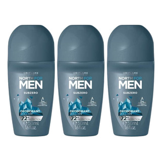 3 Desodorantes Roll-on North For Men Subzero Oriflame 50 Ml 3 Desodorantes Roll-on North For Men Subzero Oriflame 50 Ml