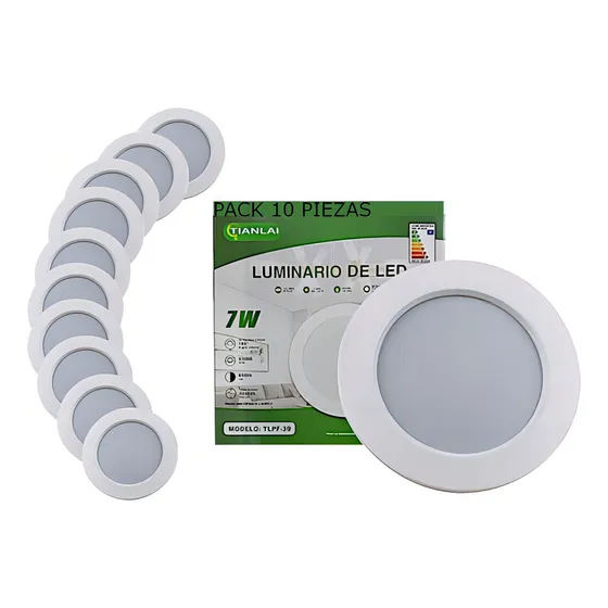 Lámpara Led Empotrable 7w Spot Para Bote 3 Pulgadas 10 Pz Co