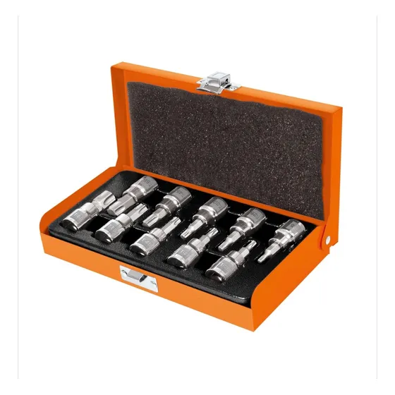 Juego De 10 Dados Cuadrante 3/8  Punta Torx (13976) Truper