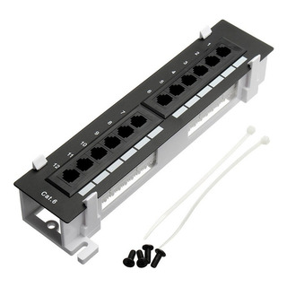 Kit De Ferramentas De Rede De 12 Portas Cat6 Patch Panel Rj4 Kit De Ferramentas De Rede De 12 Portas Cat6 Patch Panel Rj4