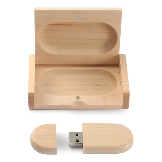 Pendrive Con Caja En Madera 32 Gb Apto Grabado Láser 