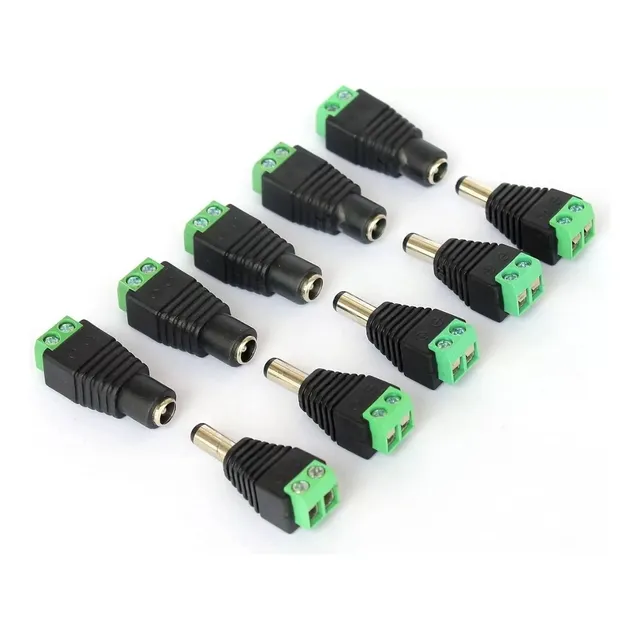 10 Pares De Conectores Dc Borner Cctv 10 Hembras + 10 Machos