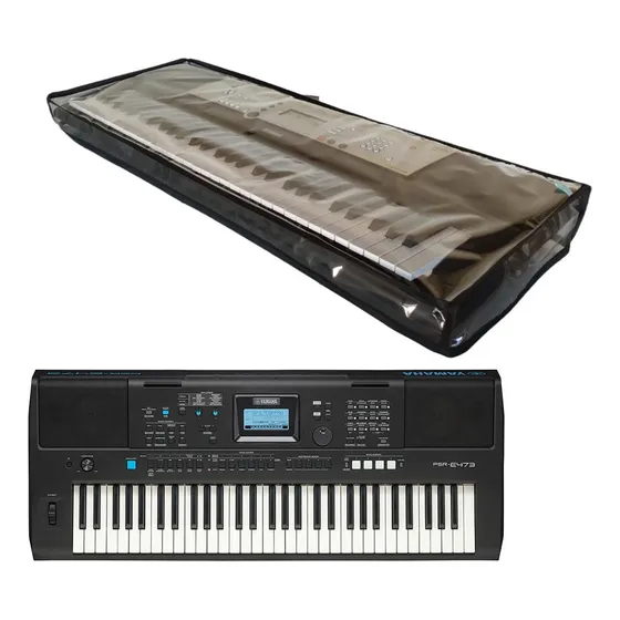 Capa Para Teclado Musical Yamaha Em Pvc De Alta Qualidade Cor Psr-e473