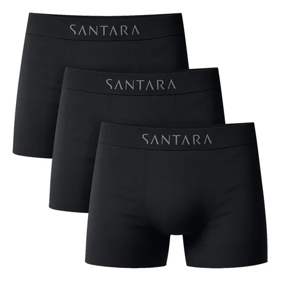 Kit 3 Cuecas Boxer Masculina Microfibra Premium Santara