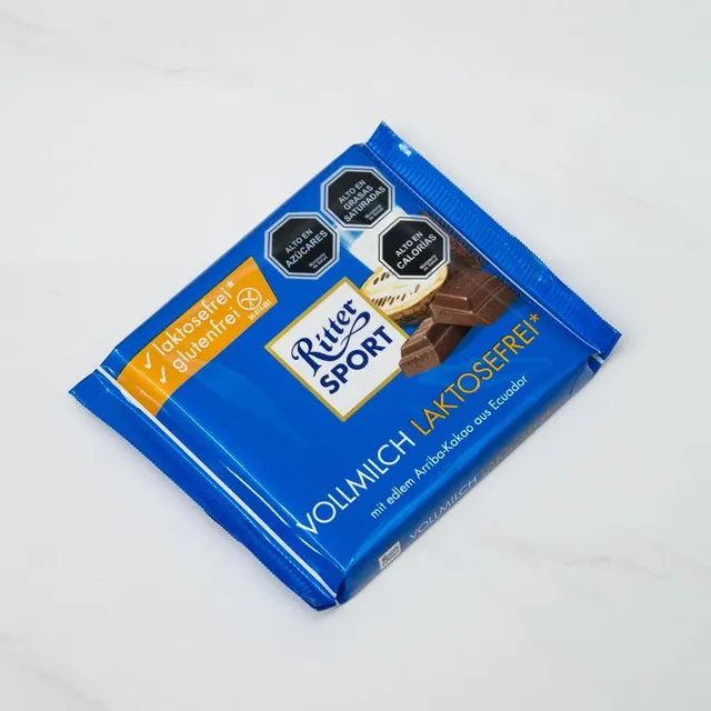 Chocolate De Leche Sin Lactosa Y Gluten Ritter Sport 100 Grs