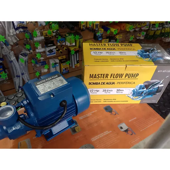 Bomba Periferica Para Agua 1/2 Hp - Master Flow