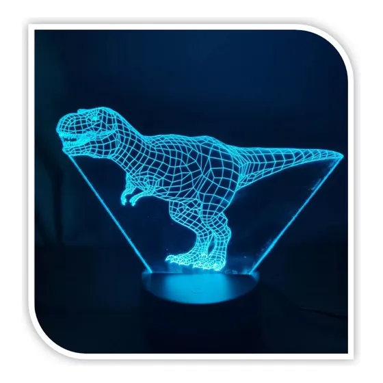 Lampara 3d De Dinosaurio T-rex