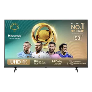Smart Tv Hisense 58a6k 58'' Uhd 4k Dled Com Hdr10+ Dolby Vision Game Mode Controle Por Voz Alexa Built In Airplay Smart Tv Hisense 58a6k 58'' Uhd 4k Dled Com Hdr10+ Dolby Vision Game Mode Controle Por Voz Alexa Built In Airplay