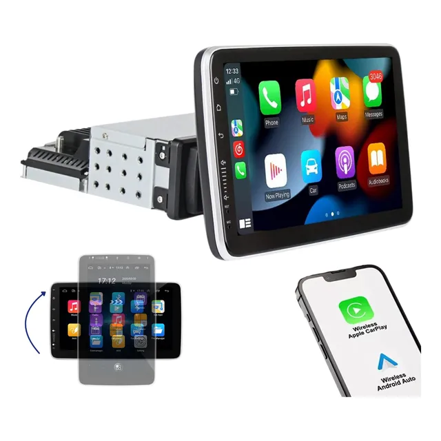 Multimédia Mp10 10  Flutuante 1 Din Carplay Bluetooth