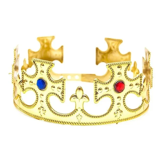 Coroa Rei Dourada Regulável - Cor Dourado
