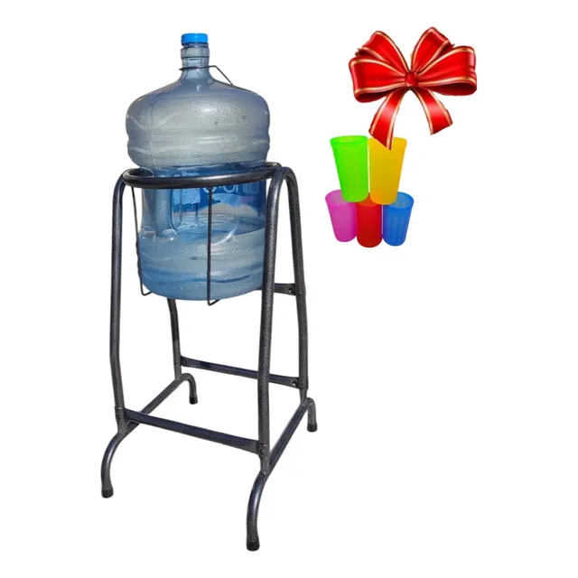 Porta Garrafón Dispensador De Agua Tipo Columpio Rudo Gris R